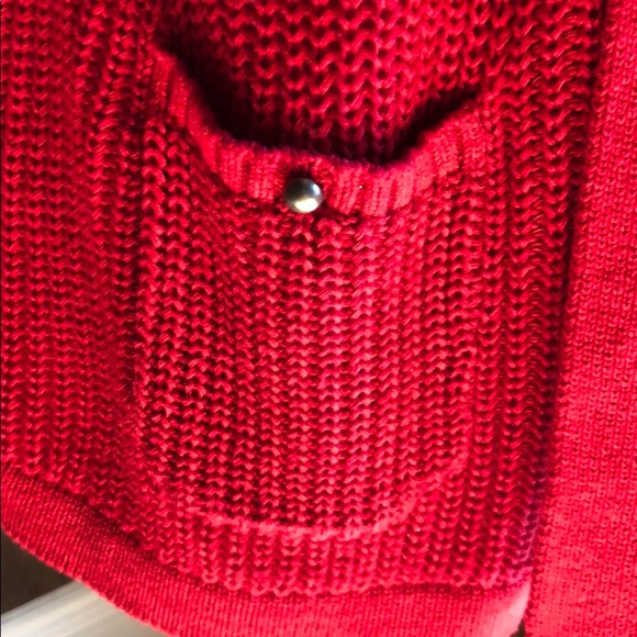 Christopher & Banks Red Open Cardigan Sweater - Picture 2 of 6